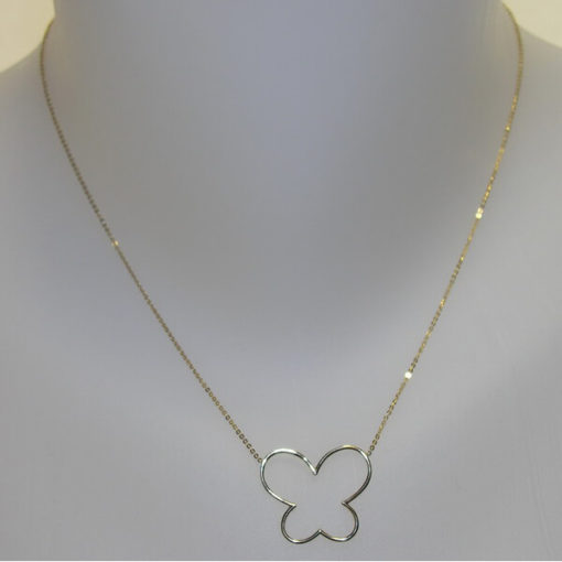 Collar mariposa todo oro amarillo - Imagen 2