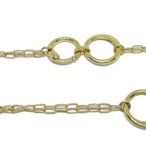 Collar oro amarillo círculos - Imagen 3