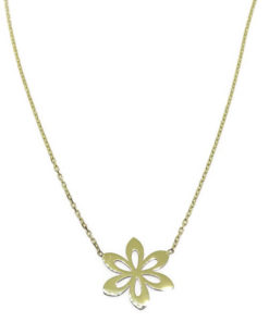 Collar flor oro amarillo
