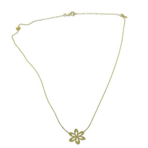 Collar flor oro amarillo - Imagen 5