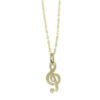 Collar clave de sol oro amarillo