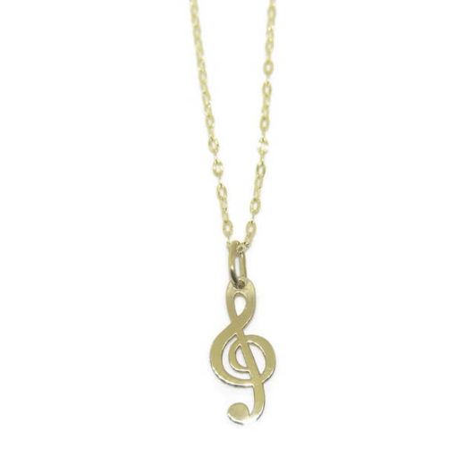 Collar clave de sol oro amarillo