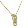 Collar doble pie oro amarillo