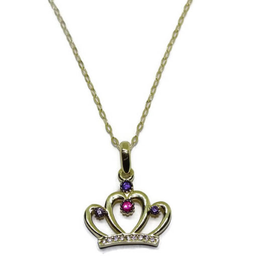 Collar corona y circonitas con oro amarillo - Imagen 7