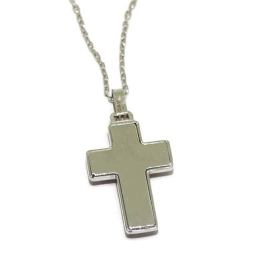 Cruz circonitas y oro blanco - Imagen 4