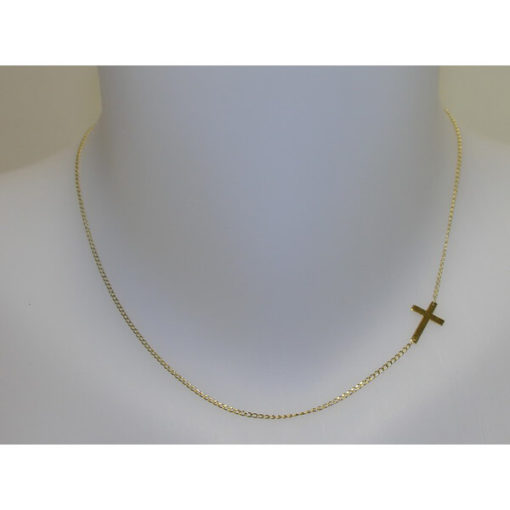 Cruz de lado oro amarillo - Imagen 2