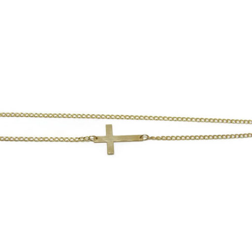 Cruz de lado oro amarillo