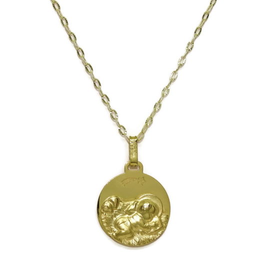 Niño en pajas bebe oro 14.00mm con cadena