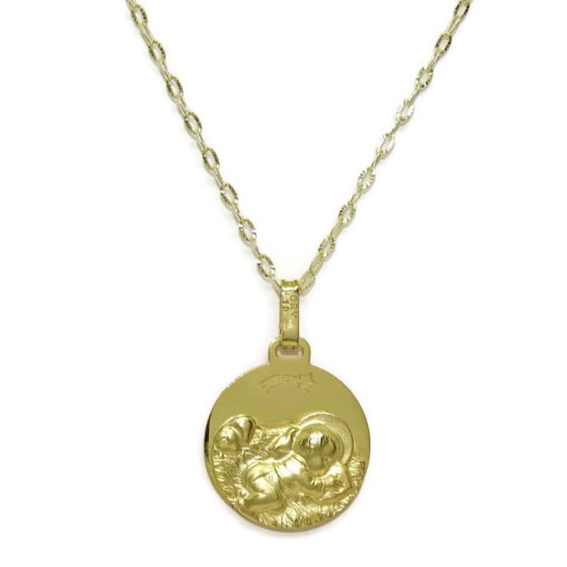 Niño en pajas bebe oro 14.00mm con cadena - Imagen 5