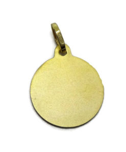 Medalla Ángel de la Guarda “Yo te cuidaré” de oro amarillo de 18k — 13 mm - Imagen 4