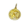 Medalla Ángel de la Guarda “Yo te cuidaré” de oro amarillo de 18k — 13 mm