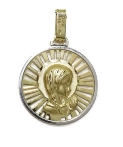 Medalla Bicolor Virgen niña