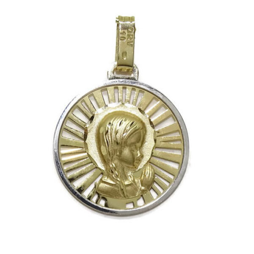 Medalla Bicolor Virgen niña