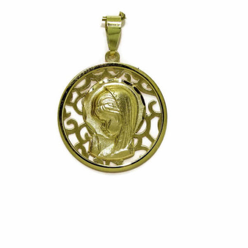 Medalla Virgen niña calada grande. 18mm