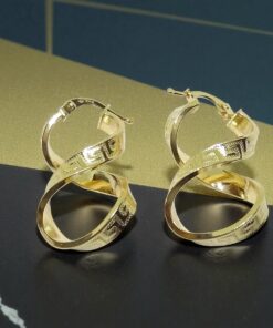Aros ocho greca 4x29.00- 2.50gr de oro de 18k