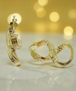 Aros ocho greca 4x29.00- 2.50gr de oro de 18k - Imagen 7