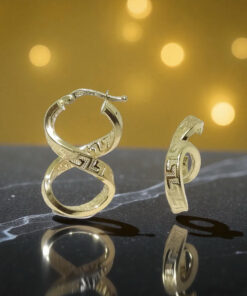 Aros ocho greca 4x29.00- 2.50gr de oro de 18k - Imagen 5