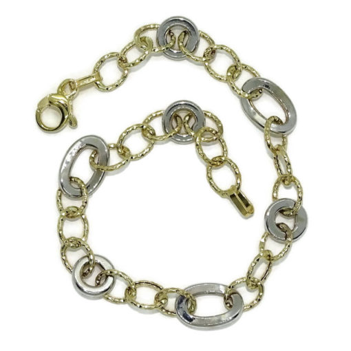 Pulsera bicolor oro mujer 3.75gr - Imagen 5