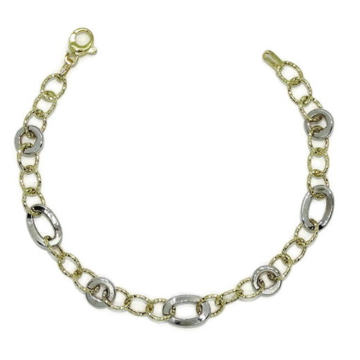 Pulsera bicolor oro mujer 3.75gr