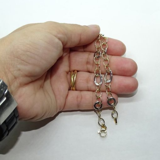 Pulsera bicolor oro mujer 3.75gr - Imagen 6