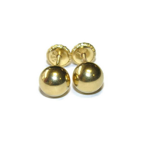 Pendientes bola oro pequeña