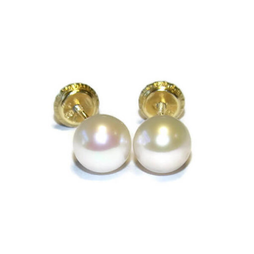 Pendientes perla bebe oro