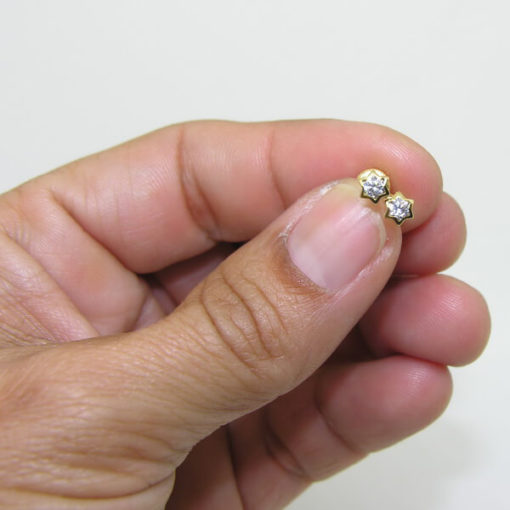 Pendientes estrella oro bebe - Imagen 2