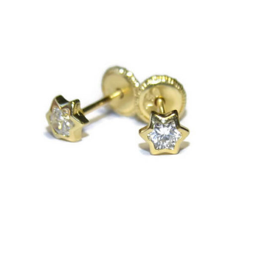 Pendientes estrella oro bebe - Imagen 5