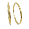 Aros oro lisos grandes 3x40-4.30gr de oro de 18k