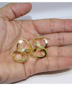 Aros ocho greca 4x29.00- 2.50gr de oro de 18k - Imagen 3