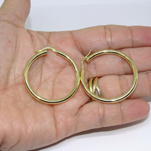 Aros oro lisos 3x35.00 -3.10gr de oro de 18k - Imagen 6