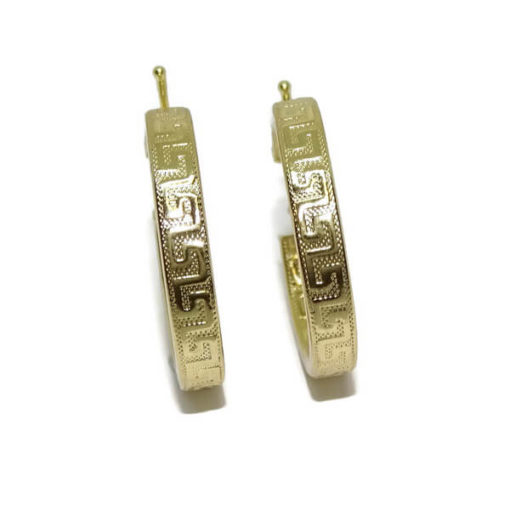 Aros greca oro - Imagen 4