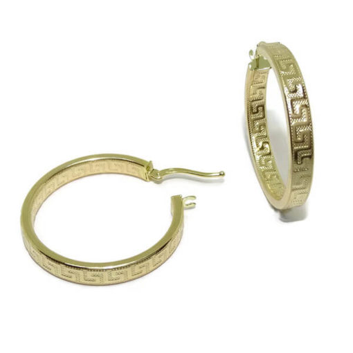 Aros greca oro 4mm - Imagen 3