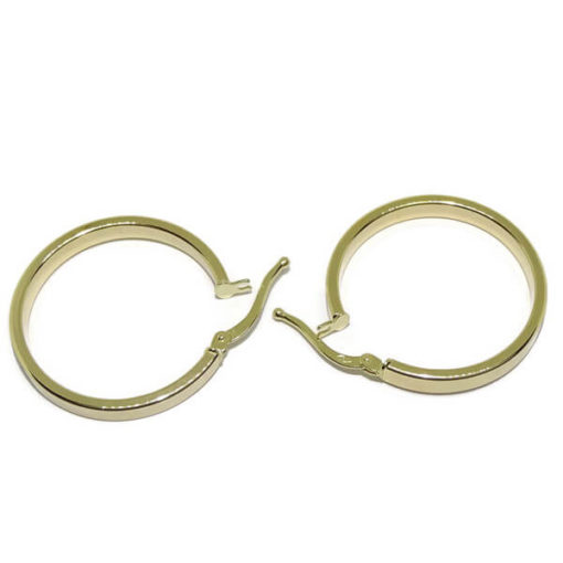 Aros lisos tubo cuadrado oro 3x24.00-2.05gr de oro de 18k - Imagen 3