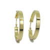 Aros lisos tubo cuadrado oro 3x24.00-2.05gr de oro de 18k