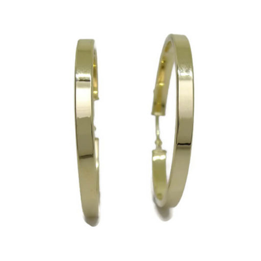 Aros oro tubo cuadrado 3x33- 2.85gr de oro de 18k - Imagen 4