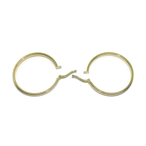 Aros oro tubo cuadrado 3x33- 2.85gr de oro de 18k - Imagen 5
