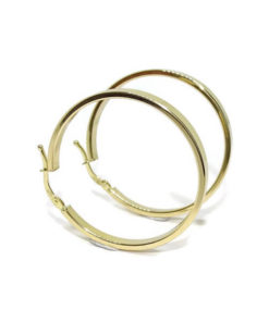 Aros oro tubo cuadrado 3x33- 2.85gr de oro de 18k