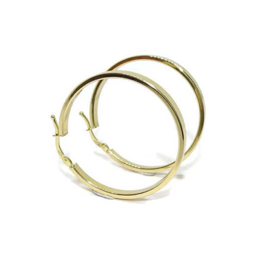 Aros oro tubo cuadrado 3x33- 2.85gr de oro de 18k