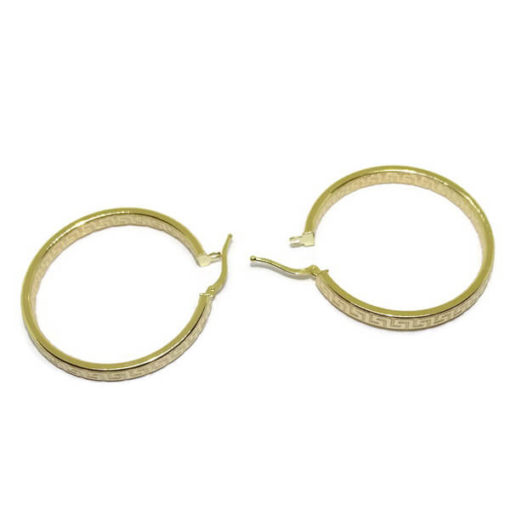 Aros oro grandes con greca 4x34.00-2.80gr de oro de 18k - Imagen 5