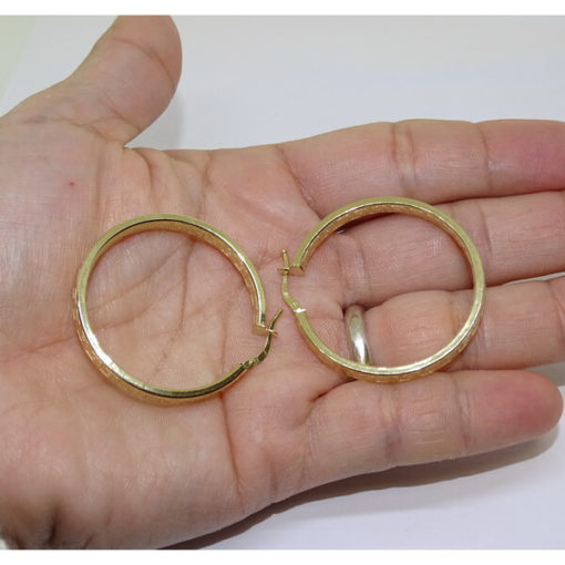 Aros oro grandes con greca 4x34.00-2.80gr de oro de 18k - Imagen 6