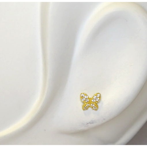 Pendientes mariposas oro - Imagen 2