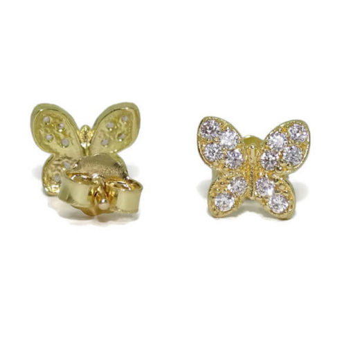 Pendientes mariposas oro - Imagen 4