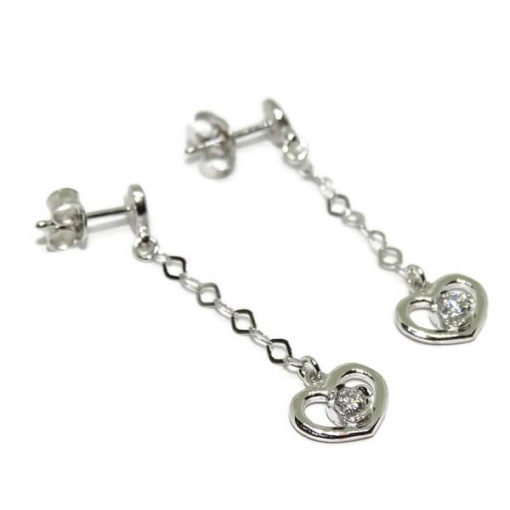 Pendientes corazón largos - Imagen 3