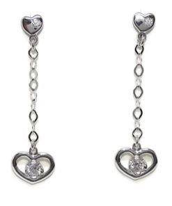 Pendientes corazón largos