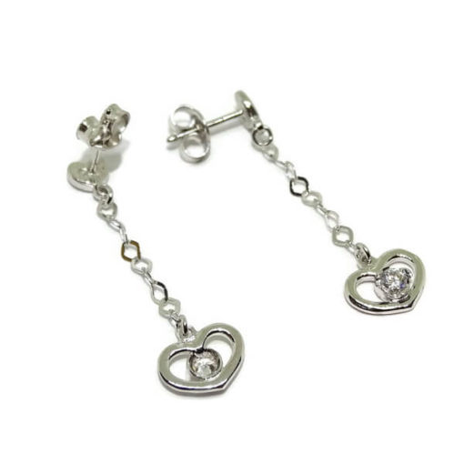 Pendientes corazón largos - Imagen 4