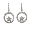 Pendientes largos circulo y estrellas