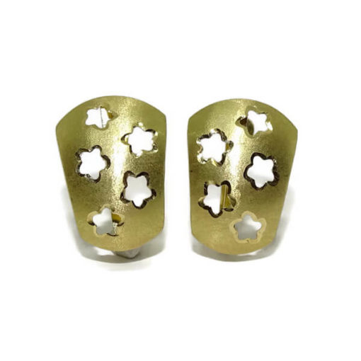 Pendientes flores oro amarillo