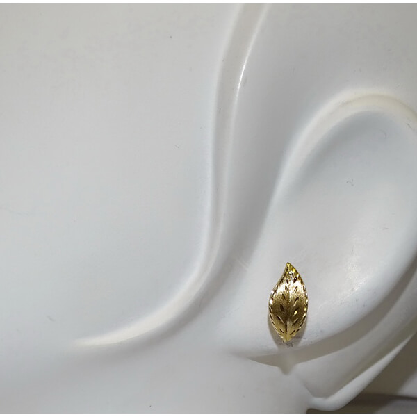 Pendientes flor oro - Imagen 2