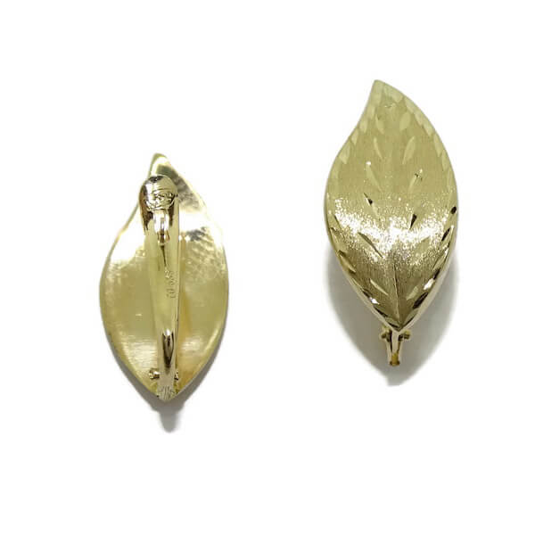 Pendientes flor oro - Imagen 3